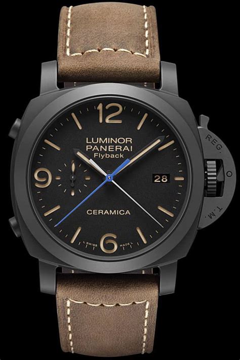 panerai luminor 1950 flyback ceramica replica|panerai luminor 1950 44.